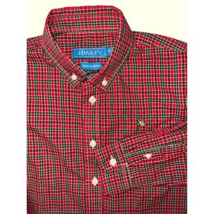 J.Bailey Roscoe Shirt Boys Size 8‎ Red Green Plaid Button Down Turtle Logo